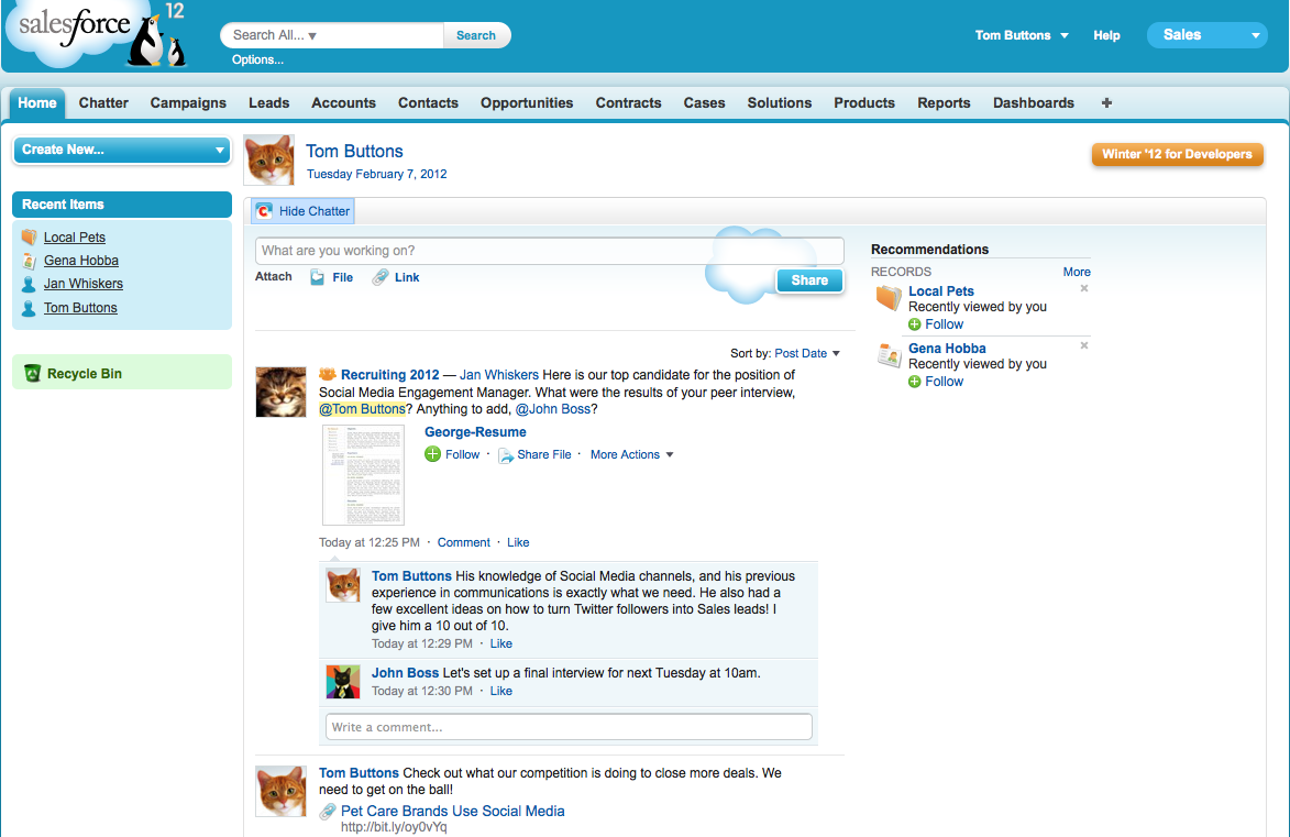 Salesforce Chatter Where When And Why Internet Creations Blog