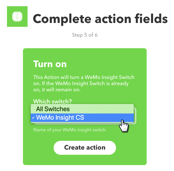 Complete Action Fields